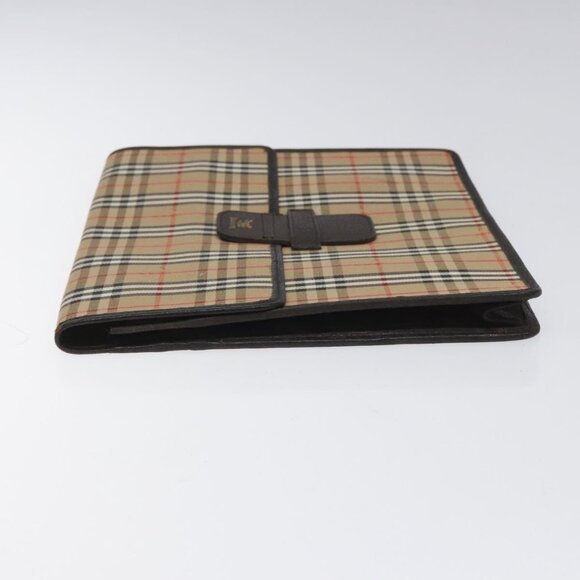 Burberrys Nova Check Clutch Bag Canvas Beige Brown Auth 114735 - Picture 5 of 12